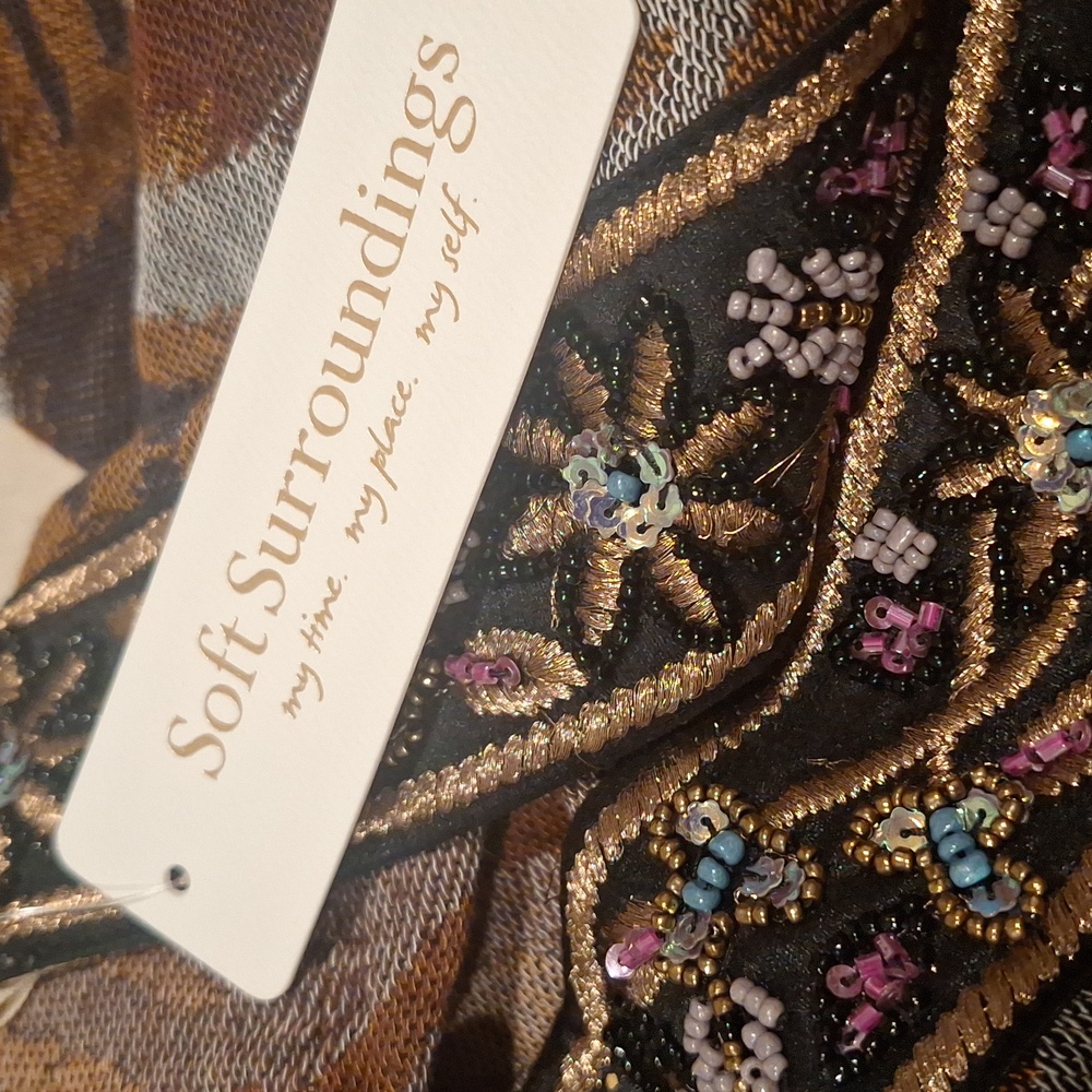 Soft Surroundings Asmara Embellished Topper wrap One size - Picture 3 of 7
